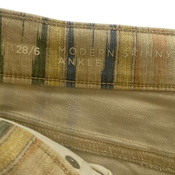 Ann Taylor Loft Multi Color Design Modern Skinny Ankle Jeans Sz 28/6 - Picture 8 of 10